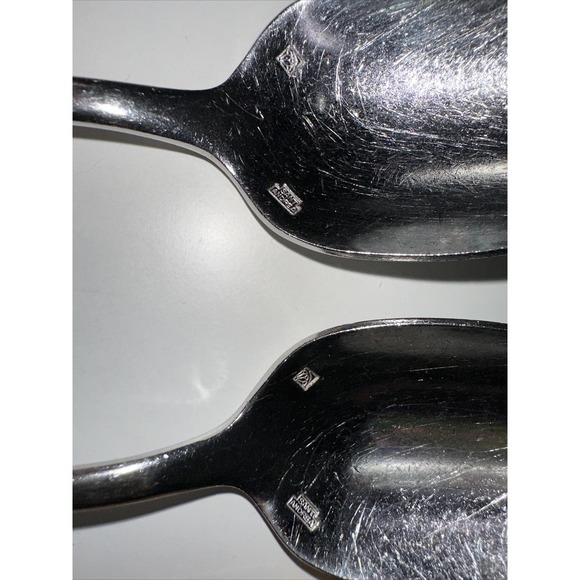 Lot Of 2 - Puccini Tablespoons Sant Andrea Stainless Flatware 8 1/8 inch - Picture 2 of 3
